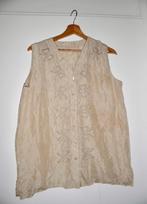 Zijden top vintage maat L, Beige, Maat 42/44 (L), Ophalen of Verzenden, Zo goed als nieuw