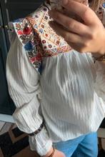 Antik batik bernadette blouse, wit met geborduurde bloemen, Kleding | Dames, Blouses en Tunieken, Maat 38/40 (M), Wit, Antik batik