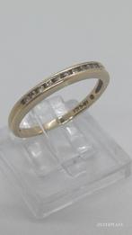 10 karaats gouden ring met diamantjes, Ophalen of Verzenden, Kleiner dan 17, Met edelsteen, Dame