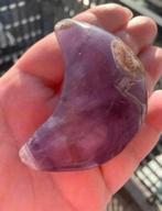 Hand Crafted Amethyst Moon Crescent Large & Medium wRainbows, Ophalen of Verzenden
