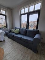 Ikea 3-zitsbank, 2 fauteuils en hocker, Ophalen, Gebruikt, 75 tot 100 cm, Rechte bank