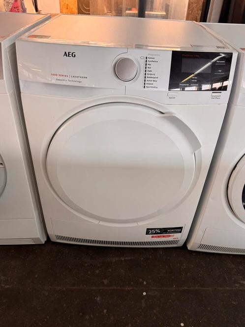AEG WARMTEPOMPDROGER A+++ 8 KG met 1 jaar garantie, Witgoed en Apparatuur, Wasdrogers, Refurbished, Overige typen, Voorlader, 6 tot 8 kg
