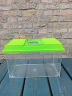 Leuk aquarium met zuurstofpomp en vangnet., Dieren en Toebehoren, Vissen | Aquaria en Toebehoren, Ophalen, Leeg aquarium