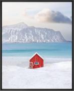 Yellow Korner - Cabane de plage rouge lofoten, Ophalen, Zo goed als nieuw, Foto of Poster, 75 cm of meer