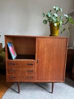 Vintage wandkast van teakhout, Teakhout, Ophalen of Verzenden, Minder dan 100 cm, 25 tot 50 cm