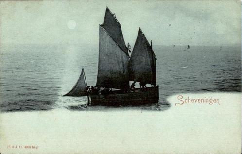 Scheveningen BOM-schuit uitg Römmler & Jonas st 1901, Verzamelen, Ansichtkaarten | Nederland, Gelopen, Zuid-Holland, Voor 1920
