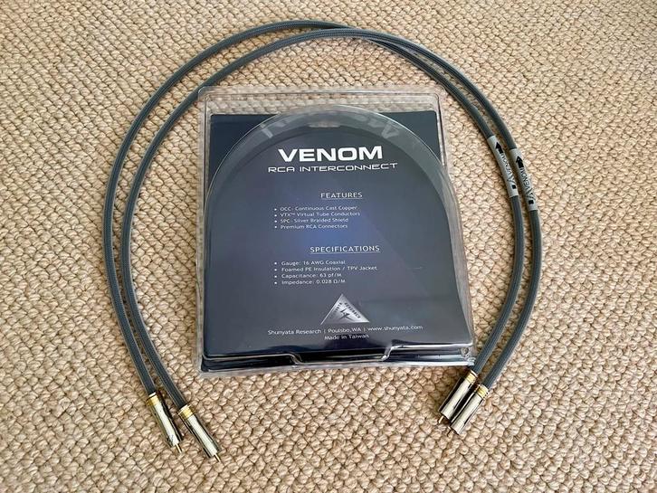 Shunyata Venom RCA Interconnect 1m - Zeer Goede Staat, Audio, Tv en Foto, Audiokabels en Televisiekabels, Zo goed als nieuw, Interlink-kabel