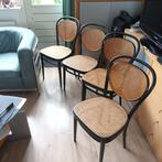 Echte Thonet  stoelen zwart en blank beuken model 215, Ophalen, Riet of Rotan, Gebruikt, Zwart