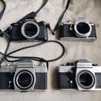 4 x analoog camera body  5 x flitsers 3 x onspan 11 x lens, Ophalen, Gebruikt, Spiegelreflex, Overige Merken