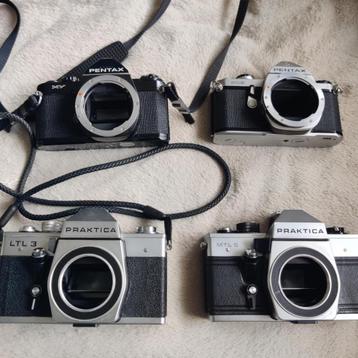 4 x analoog camera body  5 x flitsers 3 x onspan 11 x lens beschikbaar voor biedingen