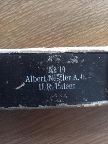 rekenliniaal No 14 Albert Nestler A.G. jaren 1930 beschikbaar voor biedingen