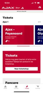 1x Ajax - Feyenoord Noord C, Tickets en Kaartjes, Eén persoon, September