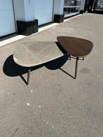 Leolux Iduna Salontafels Marmer en Hout - Beck Design, Huis en Inrichting, Tafels | Salontafels, Ophalen, Gebruikt, 100 tot 150 cm