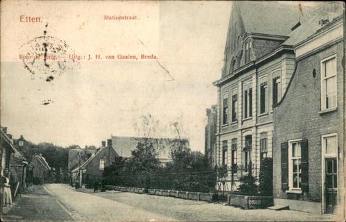 Etten Stationstraat st 1908, Verzamelen, Ansichtkaarten | Nederland, Gelopen, Noord-Brabant, Voor 1920, Ophalen