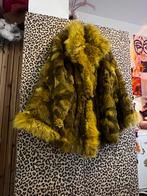Bont jas geel uniek, Kleding | Dames, Jassen | Winter, Ophalen of Verzenden, Zo goed als nieuw, Geel