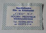 CIKO  N.V. NOORDHOLLANDSE OLIE EN KOLENHANDEL, Verzenden, Zo goed als nieuw, Luciferdoosjes of -merken