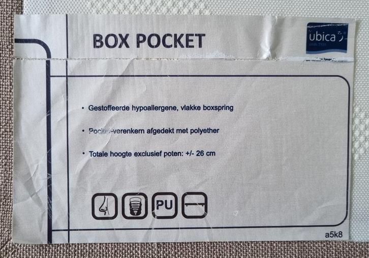 2x Ubica Box Pocket Bedden (80x210), Huis en Inrichting, Slaapkamer | Boxsprings, Gebruikt, 80 cm, 210 cm, Tweepersoons, Beige