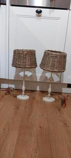 Landelijke schemerlampen 2×, Huis en Inrichting, Lampen | Tafellampen, Ophalen of Verzenden, Zo goed als nieuw, Minder dan 50 cm