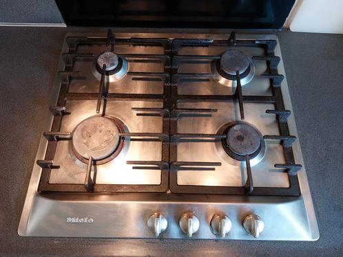 Miele gaskookplaat met elektrische vonk-ontsteking, Witgoed en Apparatuur, Kookplaten, Gebruikt, Inbouw, Gas, 4 kookzones, Ophalen