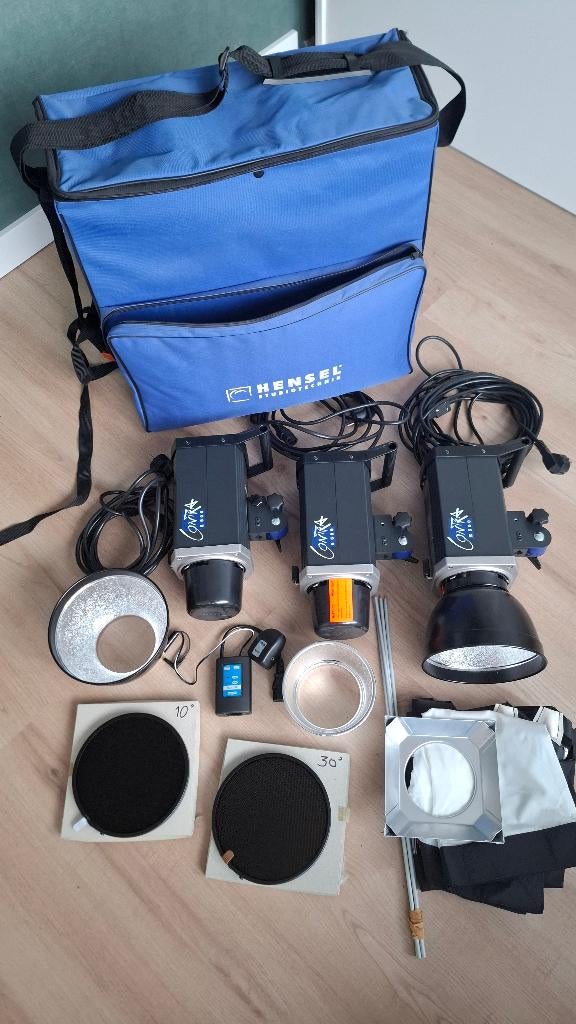 Hensel Studio flitsset Contra E500, Ophalen, Gebruikt, Lamp of Flitsset