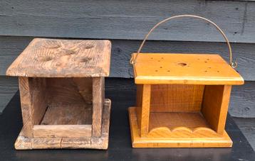 Twee houten stoven, stoof waarvan 1 antiek.  beschikbaar voor biedingen