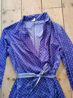 donkerblauwe jurk met wit lange mouwen M/L 38/40, Maat 38/40 (M), Blauw, Gala Confezioni, Ophalen of Verzenden