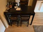 Eettafel met stoelen, Ophalen, Gebruikt, 100 tot 150 cm, Metaal