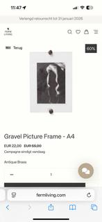 Ferm Living Gravel Picture Frame A4, Ophalen, Nieuw, Minder dan 50 cm, 50 tot 75 cm