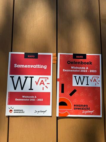 Examenoverzicht - samenvatting/oefenboek - wiskunde beschikbaar voor biedingen