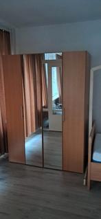 Kledingkast met spiegel, hang- en leg gedeelte, Huis en Inrichting, Kasten | Kledingkasten, Ophalen, Gebruikt, 50 tot 75 cm, 200 cm of meer