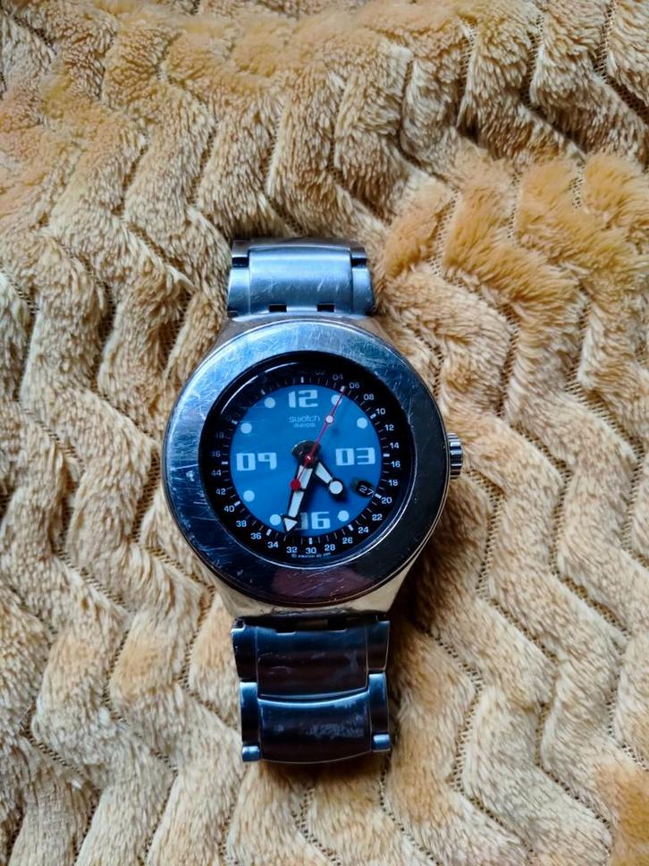 Swatch Irony Nabab Dominator Horloge, Sieraden, Tassen en Uiterlijk, Horloges | Heren, Gebruikt, Polshorloge, Swatch, Staal, Staal