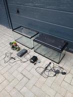 2 x aquarium met toebehoren, Dieren en Toebehoren, Vissen | Aquaria en Toebehoren, Ophalen, Zo goed als nieuw, Leeg aquarium