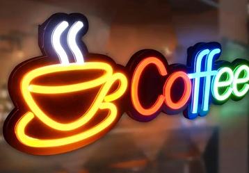 Nieuwe Neon Lamp - Koffie Design beschikbaar voor biedingen