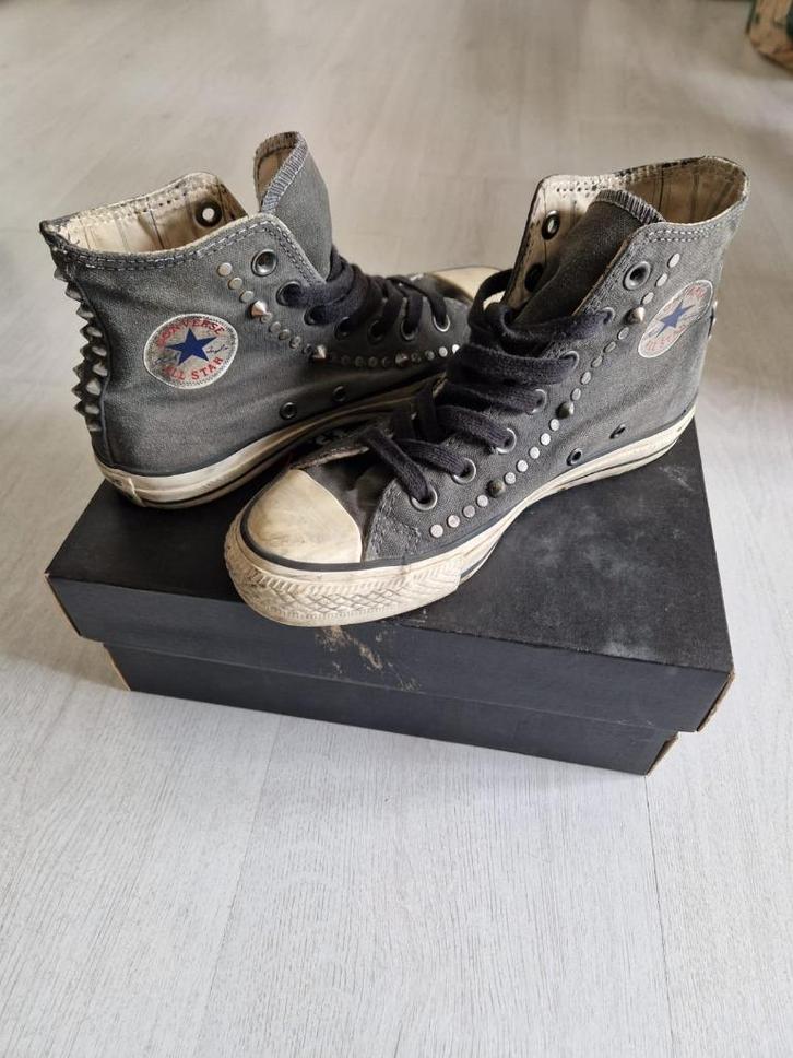Donkergrijze Converse x John Varvatos All Star maat 36,5, Kleding | Dames, Schoenen, Zo goed als nieuw, Sneakers of Gympen, Grijs