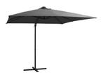 Zweefparasol met LED en stalen paal antracietkleurig, nieuw, Ophalen of Verzenden, Zo goed als nieuw, Zweefparasol, Kantelbaar