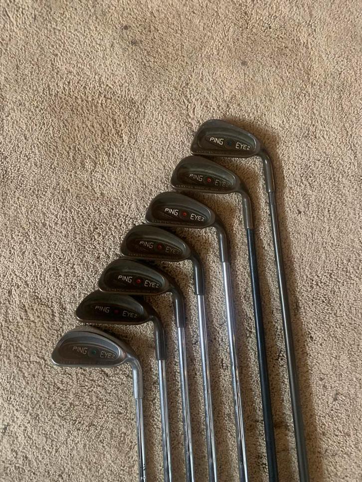 Ping Eye 2 IJzers - Berylicum (copper)clubhead - Klassieker!, Sport en Fitness, Golf, Gebruikt, Set, Ping, Ophalen of Verzenden