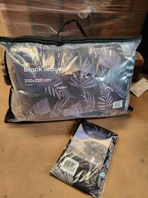 HappyBed Black Leaves 200x220 - Dekbed voor het hele jaar, Huis en Inrichting, Slaapkamer | Beddengoed, Nieuw, Deken of Dekbed