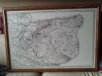 Grote antieke ingelijste Engelse landkaart van Kent 104 cm.