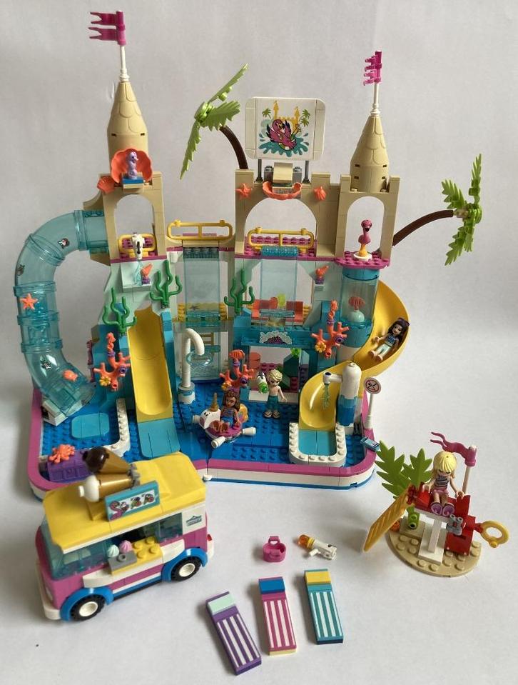 41430 Lego Friends Zomer Waterpretpark zwembad ijscowagen, Kinderen en Baby's, Speelgoed | Duplo en Lego, Gebruikt, Lego, Complete set