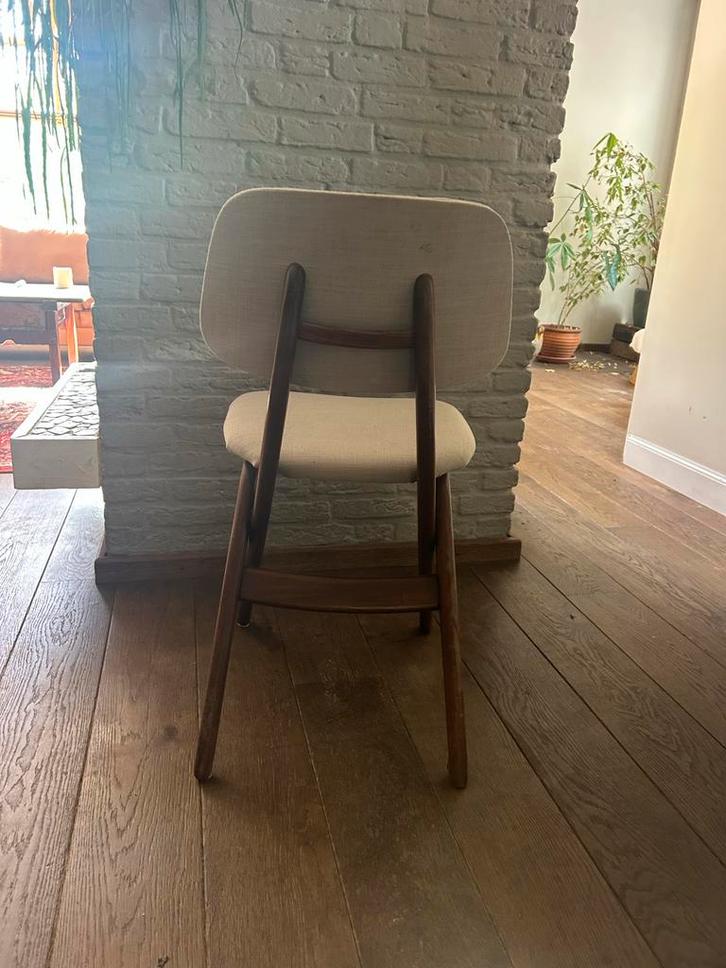 Louis van Teeffelen schaatstoel, Huis en Inrichting, Stoelen, Gebruikt, Twee, Hout, Wit, Ophalen