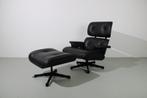 Vitra Eames Lounge Chair met Ottoman XL, All Black, Metaal, Verzenden, Minder dan 75 cm, Nieuw