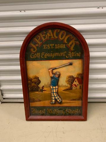 Houten paneel GOLFER, 60x40 cm 