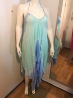 Bali zomer jurk mouwloos halter batik groen blauw, Uptown girl, Verzenden, Gedragen, Boven de knie