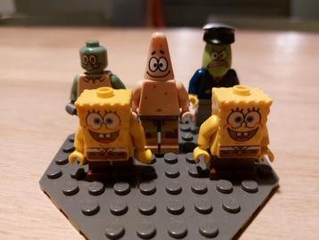 5 Lego minifigs Spongebob Patrick Squidward Bikini Bottom beschikbaar voor biedingen