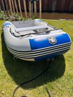 Maxxon rubberboot met buitenboordmotor Johnson, Ophalen, Airdeck, Gebruikt, Benzine