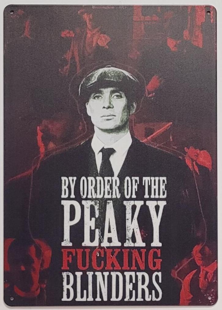 Peaky Blinders Shelby reclamebord van metaal wandbord deco, Verzamelen, Film en Tv, Nieuw, Poster, Ophalen of Verzenden