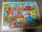 Houten Puzzel Bouwplaats, Ophalen of Verzenden, Meer dan 50 stukjes, Zo goed als nieuw, Van hout