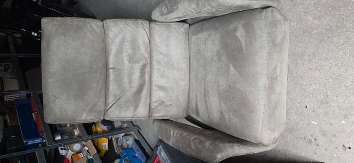 Relaxfauteuil volledig instelbaar, grijsgroen, Huis en Inrichting, Fauteuils, Zo goed als nieuw, Ophalen