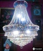 Kristallen kroonluchter swarovski zakkroonluchter zilver, Huis en Inrichting, Lampen | Kroonluchters, Ophalen of Verzenden, Zo goed als nieuw