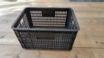 Stevige zwarte krat; breed, Ophalen of Verzenden, Zo goed als nieuw
